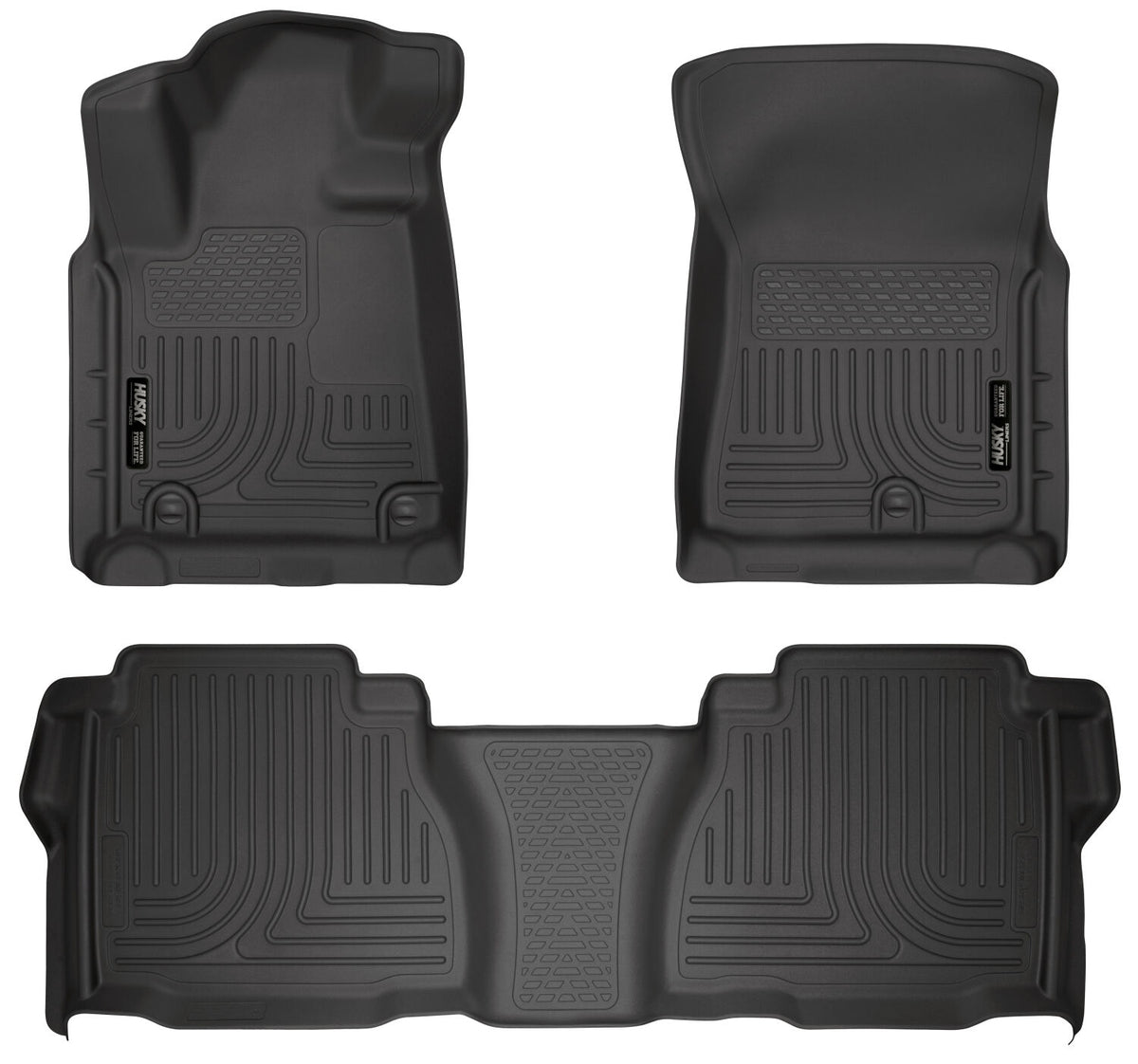 Weatherbeater Front & 2nd Seat Floor Liners (Footwell Coverage) For 2014-2021 Tundra Crew Cab Husky Liners