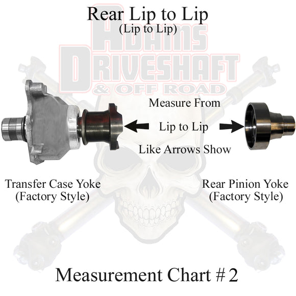JK Rear 1350 CV Greaseable Driveshaft 4 Door Adams Driveshaft