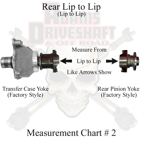 JL Rear 1310 Solid CV Driveshaft 2 Door (Sport - Sahara) Pinion Yoke Style Adams Driveshaft
