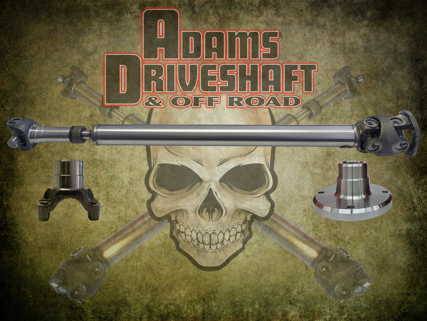 JL Rear 1350 Solid CV Driveshaft 2 Door (Rubicon - Sport - Sahara) Adams Driveshaft