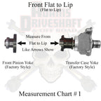 JT Front 1310 Solid CV Driveshaft with Flange (Rubicon - Sport - Overland) Adams Driveshaft
