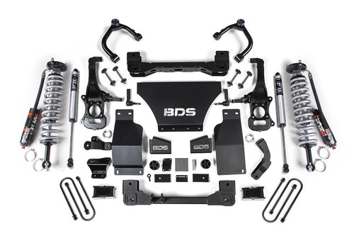 2025 Chevy TB/GMC AT4 1500 4WD 2.5 Inch Suspension Lift Kit V8 Gas 1 Inch Rear Block -Fox 2.5 PES C/O Front Fox 2.0 PS Rear BDS Suspension