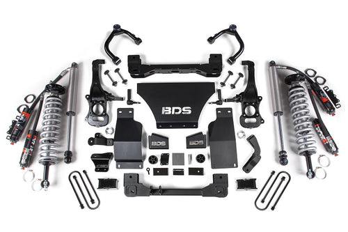 25-Up Chevy TB/GMC AT4 1500 4WD 2.5 Inch Suspension Lift Kit 3.0 Diesel / 2.7 Gas 1 Inch Rear Block -Fox 2.5 PES C/O Front Fox 2.5 PES Rear BDS Suspension