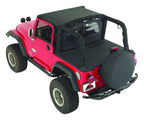 Car Cover 1992-1995 YJ Wrangler Black Denim w/Beach Topper/Windbreaker/Tonneau Cover RT Off Road