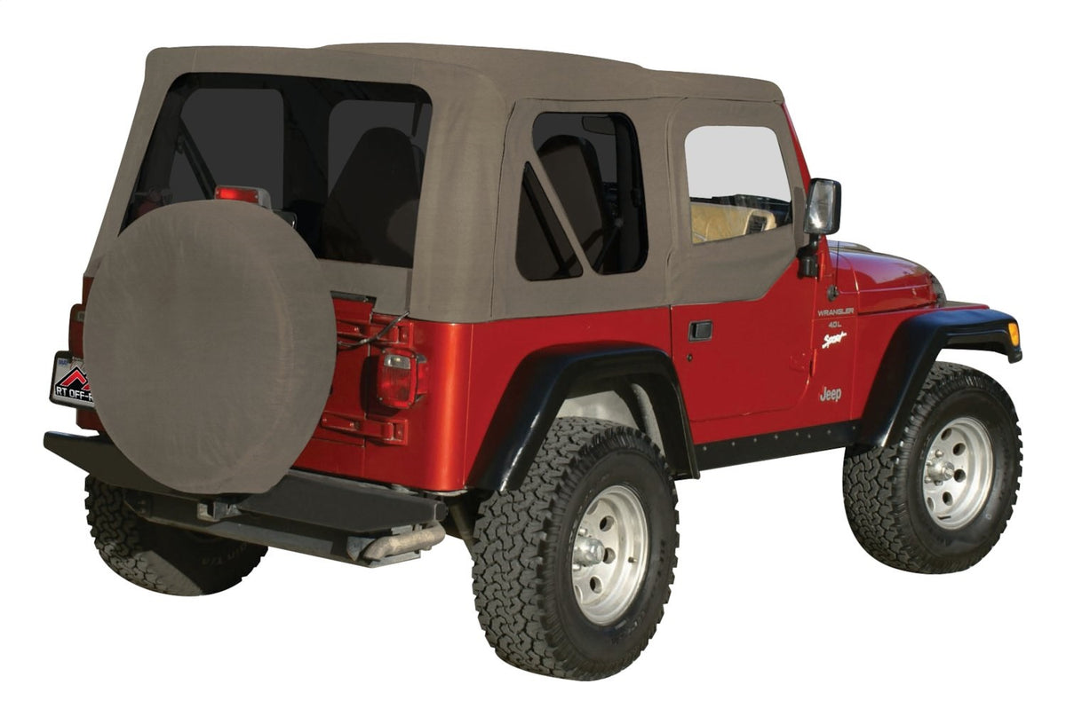 Complete Khaki Soft Top for TJ Wrangler w/ Unlimited Pkg w/ Soft Upper Doors RT Off Road