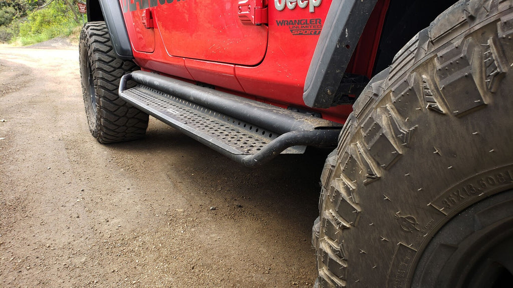 Dominator Xtreme D1 SideSteps Boards Only Textured Black For 2007-2026 Jeep Wrangler JK/JL 2015-2025 Ford F-150 2017-2026 Ford F-250/F-350 Go Rhino