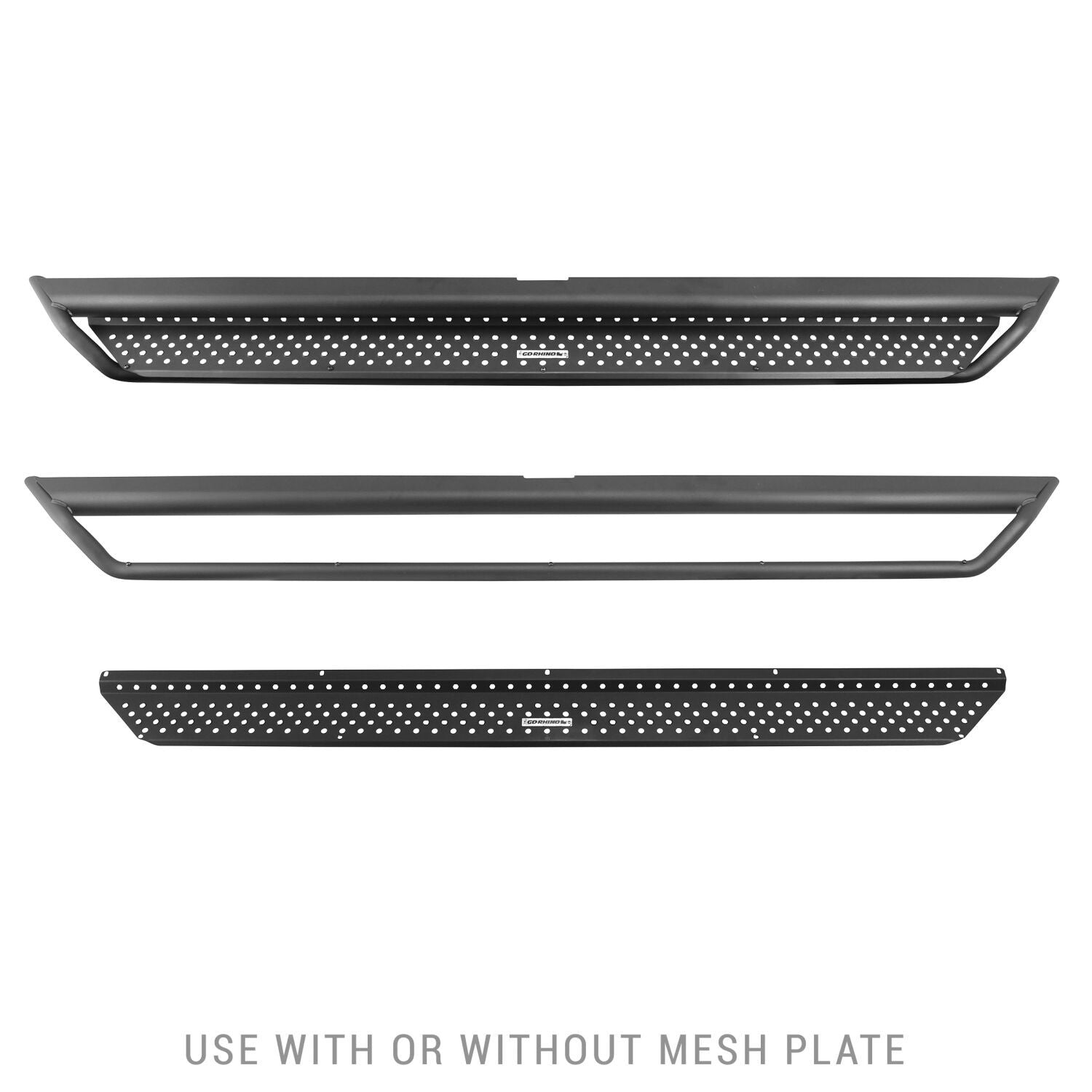 Dominator Xtreme D1 SideSteps Boards Only Textured Black 2007-2026 Jeep Wrangler JK/JL 2021-2025 Ford Bronco 2023-2026 Toyota Sequoia Go Rhino
