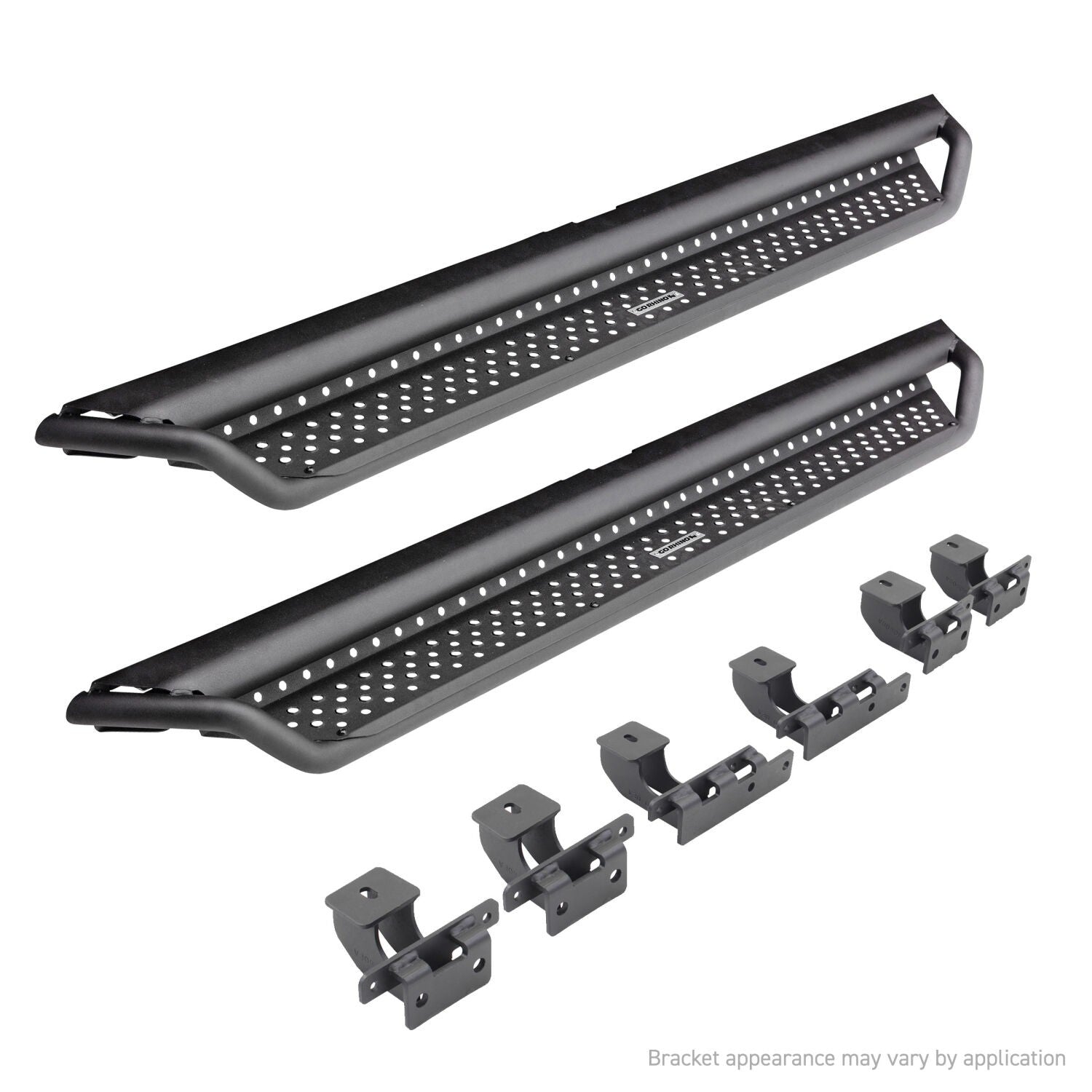 Dominator Xtreme D1 SideSteps With Mounting Bracket Kit Textured Black 2019-2026 Sierra 1500 2020-2026 Sierra 2500/3500 HD Go Rhino