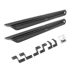 Dominator Xtreme D1 SideSteps With Mounting Bracket Kit Textured Black 2014-2024 Toyota 4Runner Go Rhino