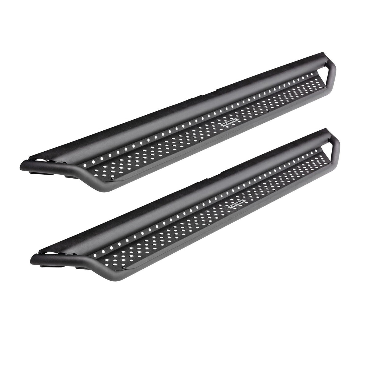 Dominator Xtreme D1 SideSteps With Mounting Bracket Kit Textured Black 2020-2025 Jeep Gladiator Go Rhino