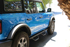 Domintator Extreme D2 Side Steps With Mounting Brackets Textured Black 2021-2025 Ford Bronco 4 Door Go Rhino
