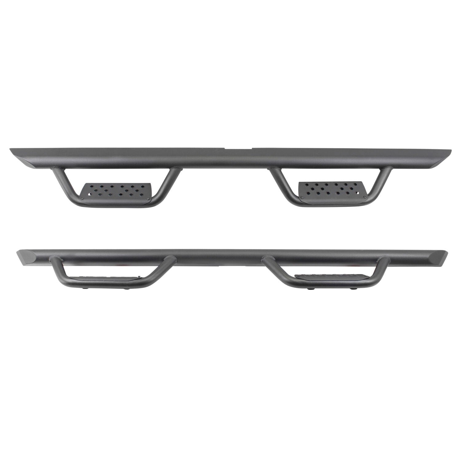 Domintator Extreme D2 Side Steps With Mounting Brackets Textured Black 2007-2021 Toyota Tundra Extended Cab Go Rhino