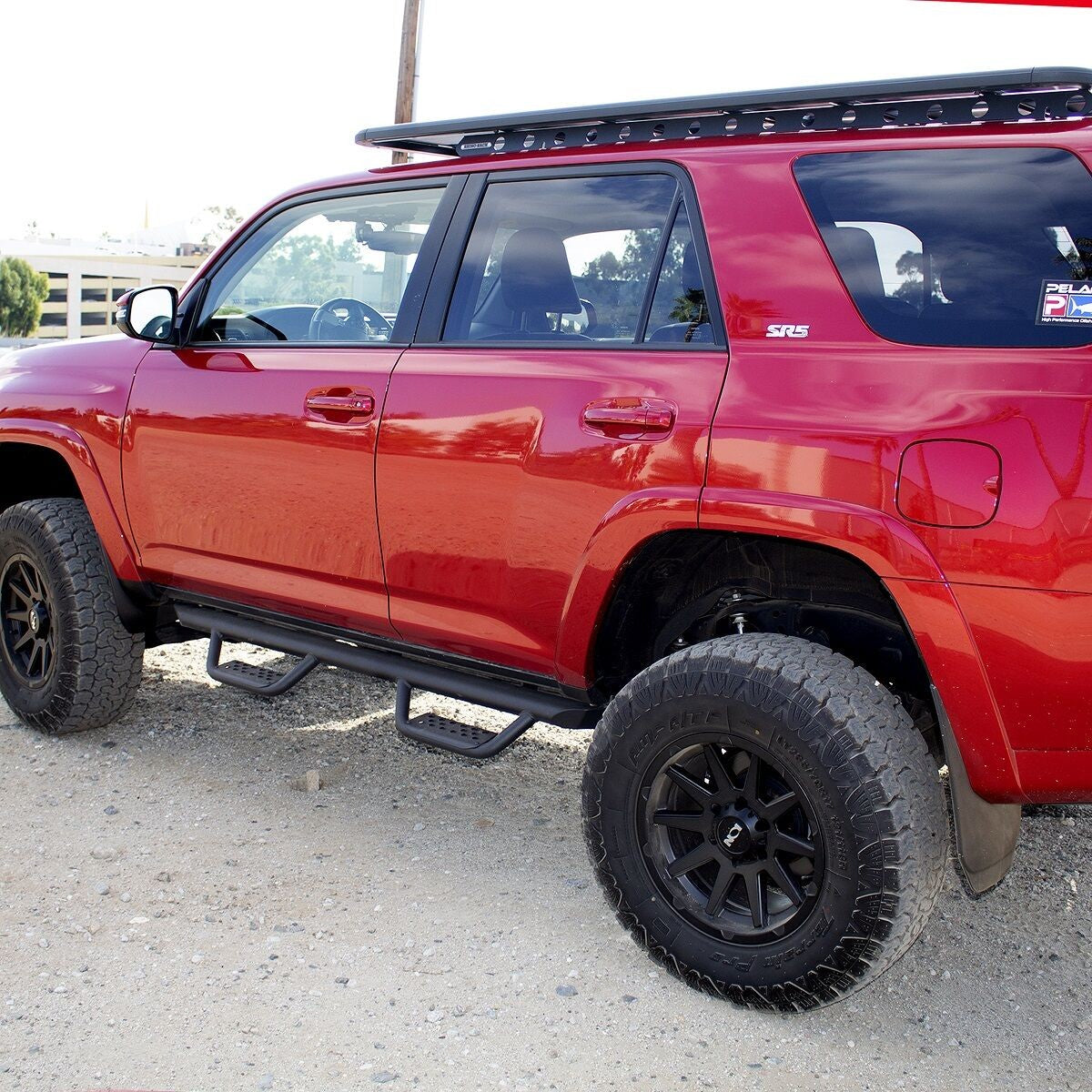 Domintator Extreme D2 Side Steps With Mounting Brackets Textured Black 2014-2024 Toyota 4Runner Go Rhino