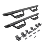 Domintator Extreme D2 Side Steps With Mounting Brackets Textured Black 2020-2025 Jeep Gladiator Go Rhino