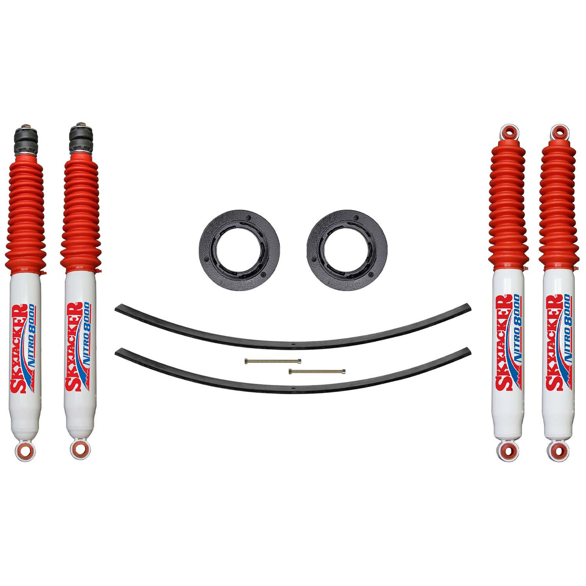 Suspension Lift Kit w/Shock Nitro Shocks 2.5 Inch Lift Incl. Front Spacer Kit Add-A-Leaf Skyjacker