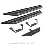 Dominator Xtreme D6 SideSteps With Mounting Bracket Kit Textured Black 2021-2025 Ford Bronco 4 Door Go Rhino