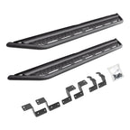 Dominator Xtreme D6 SideSteps With Mounting Bracket Kit Textured Black 2014-2024 Toyota 4Runner Go Rhino