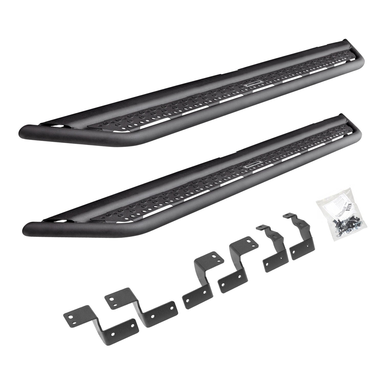 Dominator Xtreme D6 SideSteps With Mounting Bracket Kit Textured Black 2014-2024 Toyota 4Runner Go Rhino