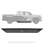 Dominator Xtreme D6 SideSteps With Mounting Bracket Kit Textured Black 2022-2026 Toyota Tundra Go Rhino