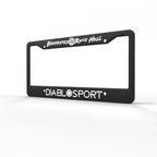 Diablo Sport License Plate Frame Durable plastic license plate frame black DiabloSport