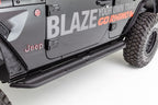 Dominator Xtreme DS SideSteps With Mounting Bracket Kit Textured Black For 2018-2025 Jeep Wrangler JL Go Rhino
