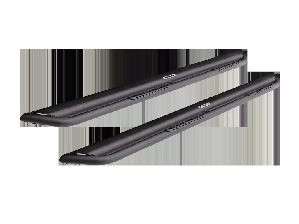 Dominator Xtreme DS SideSteps With Mounting Bracket Kit Textured Black For 2018-2025 Jeep Wrangler JL Go Rhino