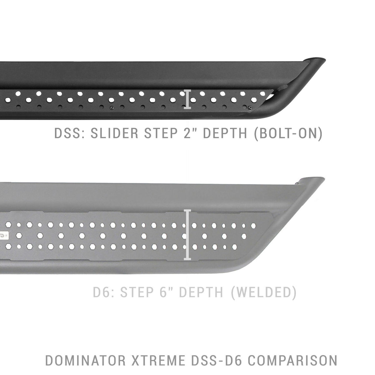Dominator Xtreme DSS SideSteps With Mounting Bracket Kit Textured Black 2021-2025 Ford Bronco 4 Door Go Rhino