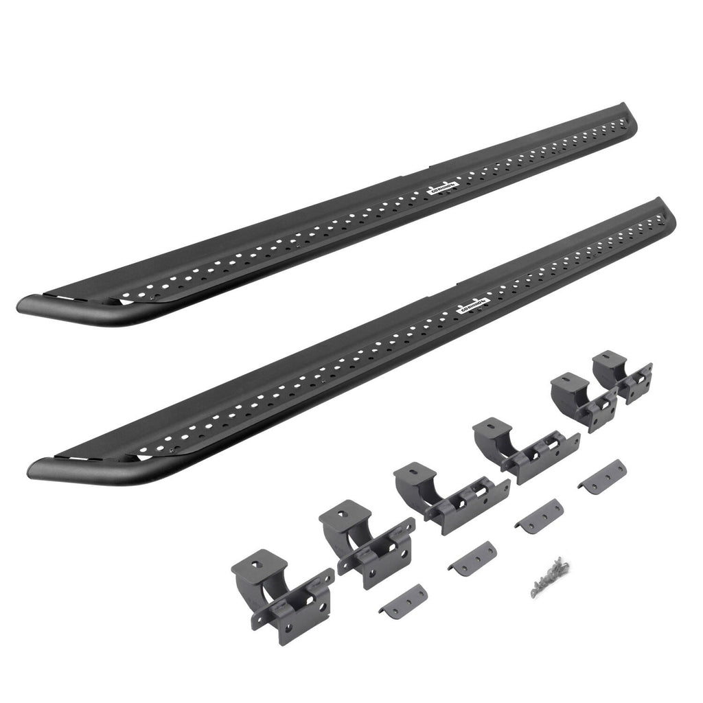 Dominator Xtreme DSS SideSteps With Mounting Bracket Kit Textured Black 2007-2021 Toyota Tundra Go Rhino