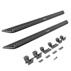Dominator Xtreme DSS SideSteps With Mounting Bracket Kit Textured Black 2007-2021 Toyota Tundra Go Rhino