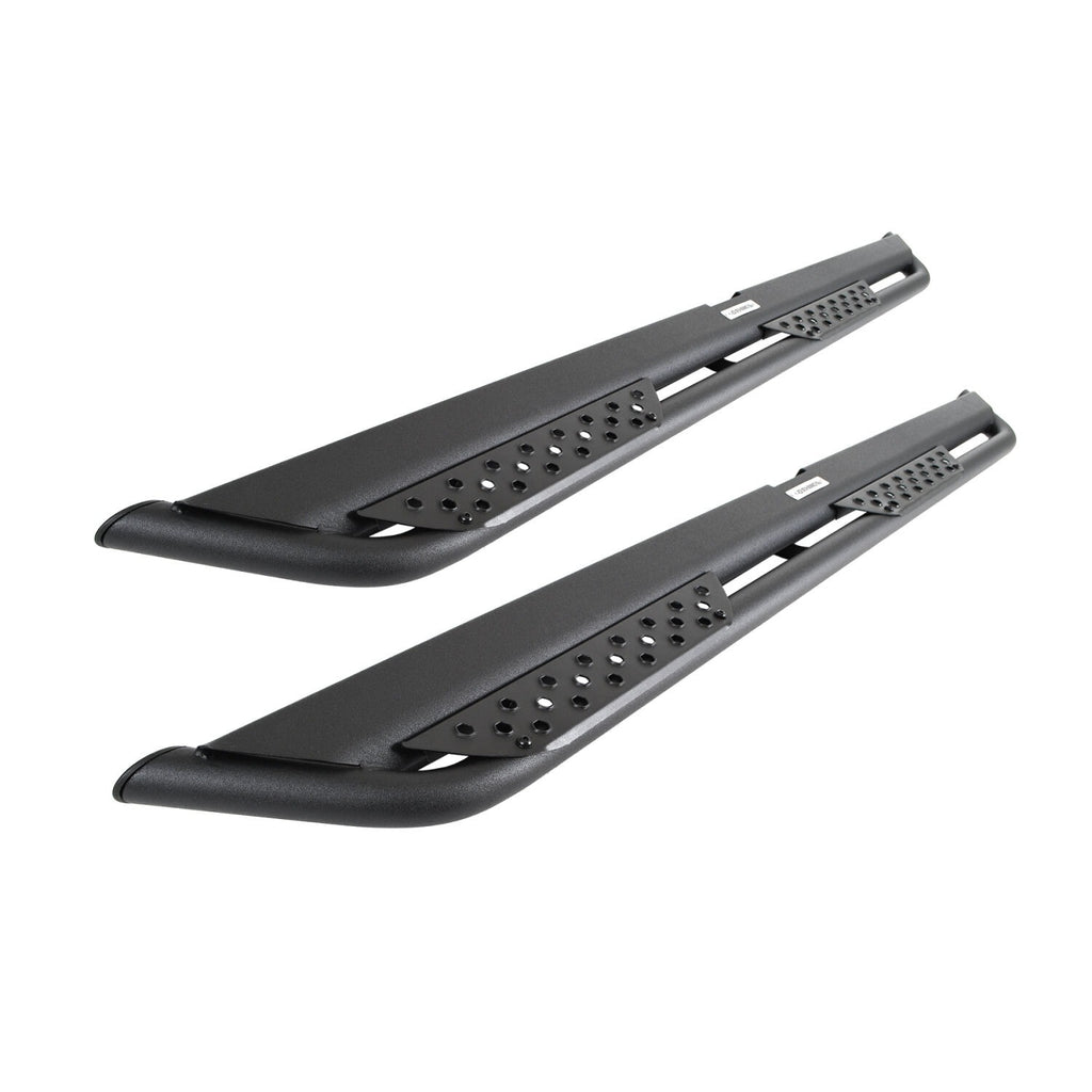 Dominator Xtreme DT Side Steps with Rocker Panel Mounting Bracket Kit Double Cab Textured Black 2024-2026 Toyota Tacoma Go Rhino