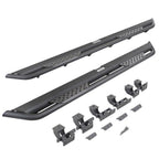 Dominator Xtreme DT Side Steps with Mounting Bracket Kit Textured Black 2020-2025 Jeep Gladiator Go Rhino