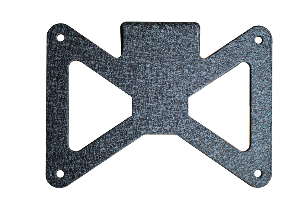 Jeep JL Hawse Fairlead License Plate Mount For 18-Pres Wrangler JL Black Aluminum Fishbone Offroad