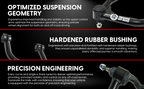 Front Upper Control Arms for 2-4 Inch Lift 11-14 Nissan Patrol Freedom Off-Road