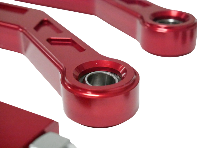 High Clearance Heavy Duty Radius Rod Set (4) - Red 17-24 Polaris RZR Freedom Off-Road