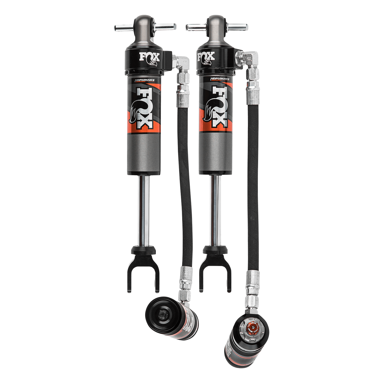 20-Up Silverado/Sierra 2500/3500 w/ UCA Front Performance Elite 2.5 Remote Reservoir 5.7 Inch 1.5-2.5 Inch Lift Dual Speed Compression Adjuster Fox Offroad Shocks