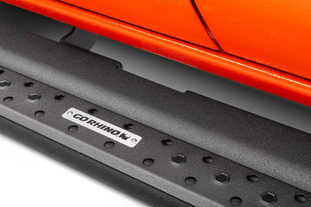 Dominator Xtreme DSS SideSteps With Frame Mounted Bracket Kit Textured Black 2014-2024 Toyota 4Runner Go Rhino