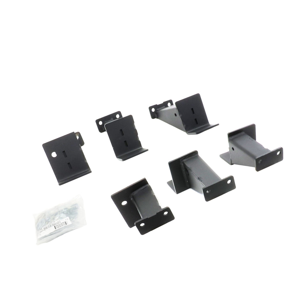 Dominator Xtreme DSS SideSteps 7 Inch With Frame Mounted Bracket Kit Textured Black For 2007-2018 Jeep Wrangler JK Go Rhino