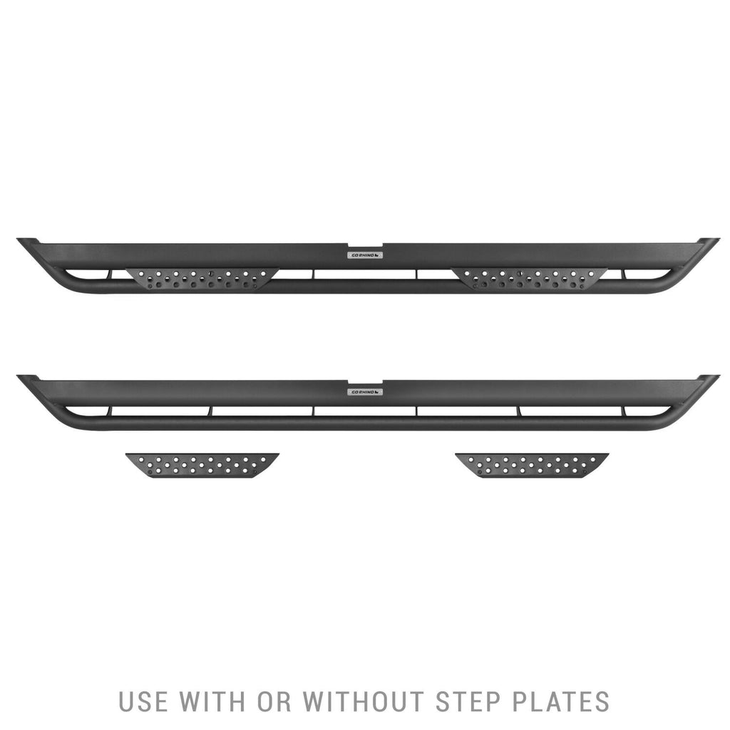 Dominator Xtreme DT SideSteps With Frame Mounted Bracket Kit Textured Black 2005-2023 Toyota Tacoma Go Rhino