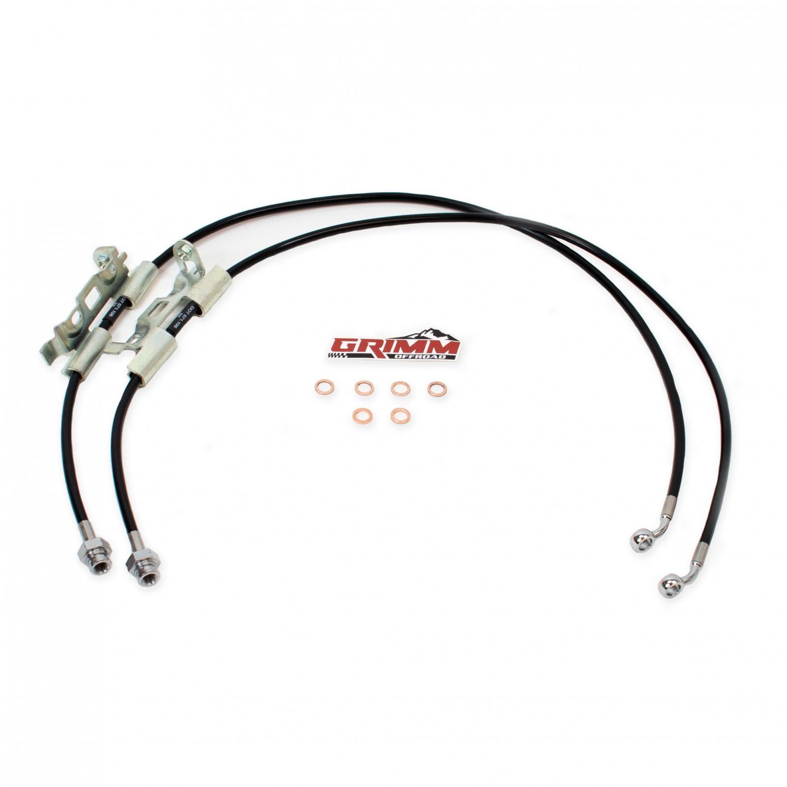 Jeep JL/JT Front Brake Line Kit Black Grimm Offroad