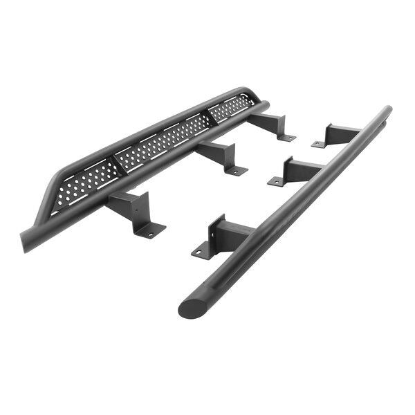 Frame Mounted Steel Sliders Textured Black 2014-2024 Toyota 4Runner Go Rhino