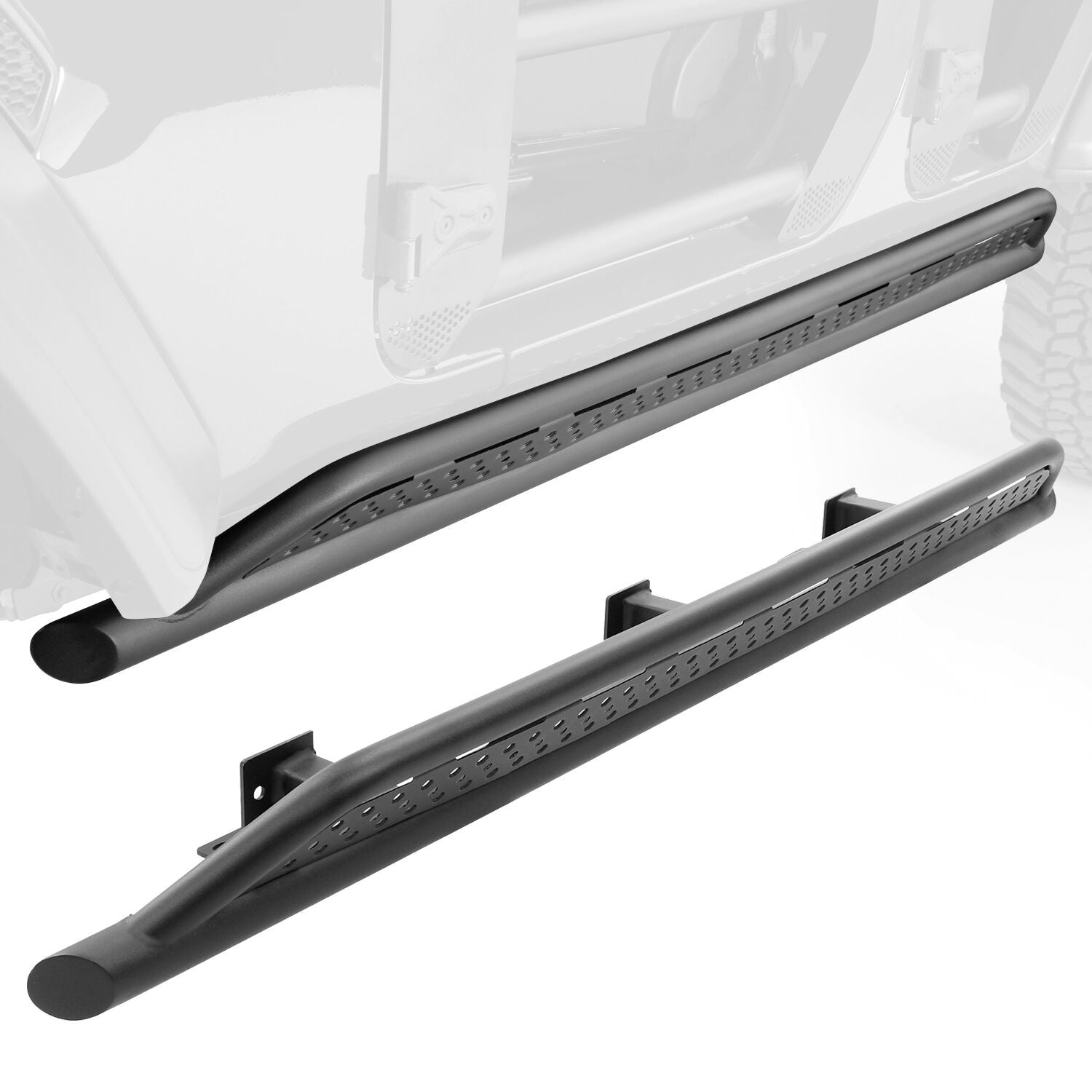 Frame Mounted Steel Sliders Textured Black 2014-2024 Toyota 4Runner Go Rhino