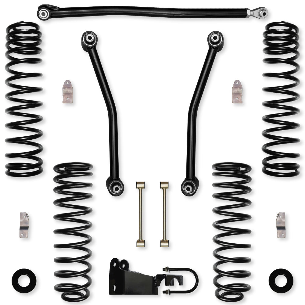 2.5 Inch Adventure Mid-Arm System Suspension System for Jeep Wrangler JKU With No Shocks Rock Krawler