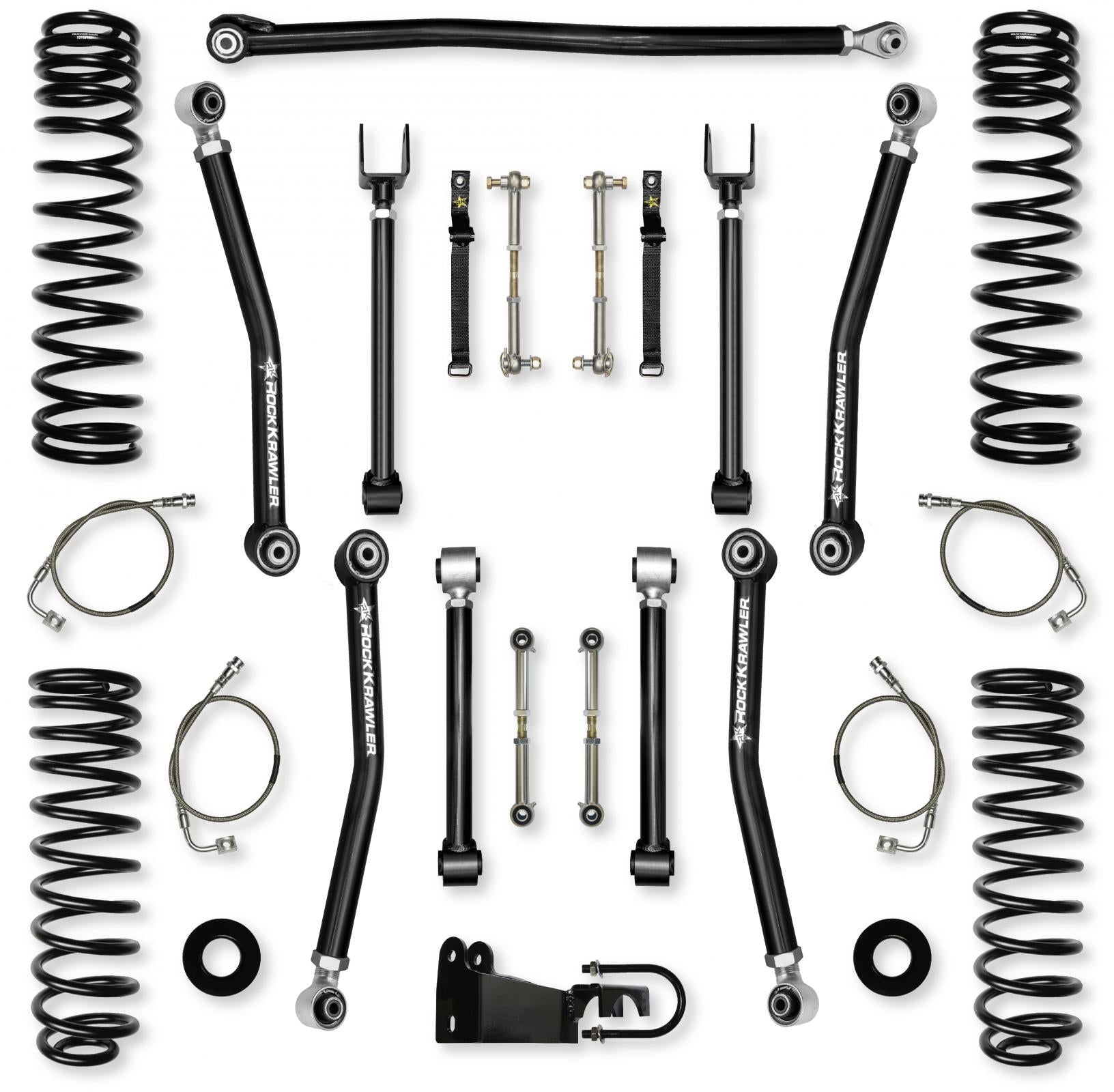 2.5 Inch Adventure X Suspension System for Jeep Wrangler JK With No Shocks Rock Krawler