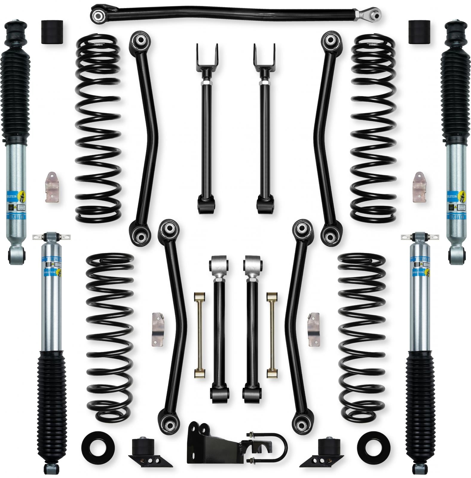 2.5 Inch Ultimate Adventure Suspension System for Jeep Wrangler JK With Bilstein Shocks Rock Krawler