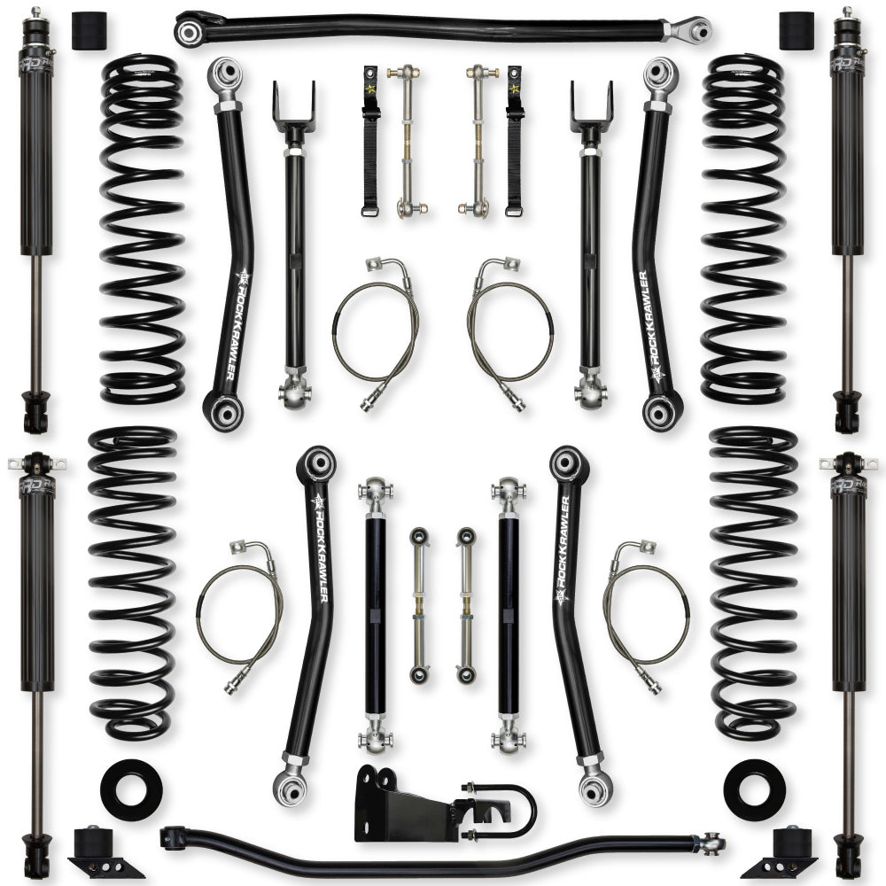 2.5 Inch X-Factor Suspension System for Jeep Wrangler JK With IFP Shocks Rock Krawler