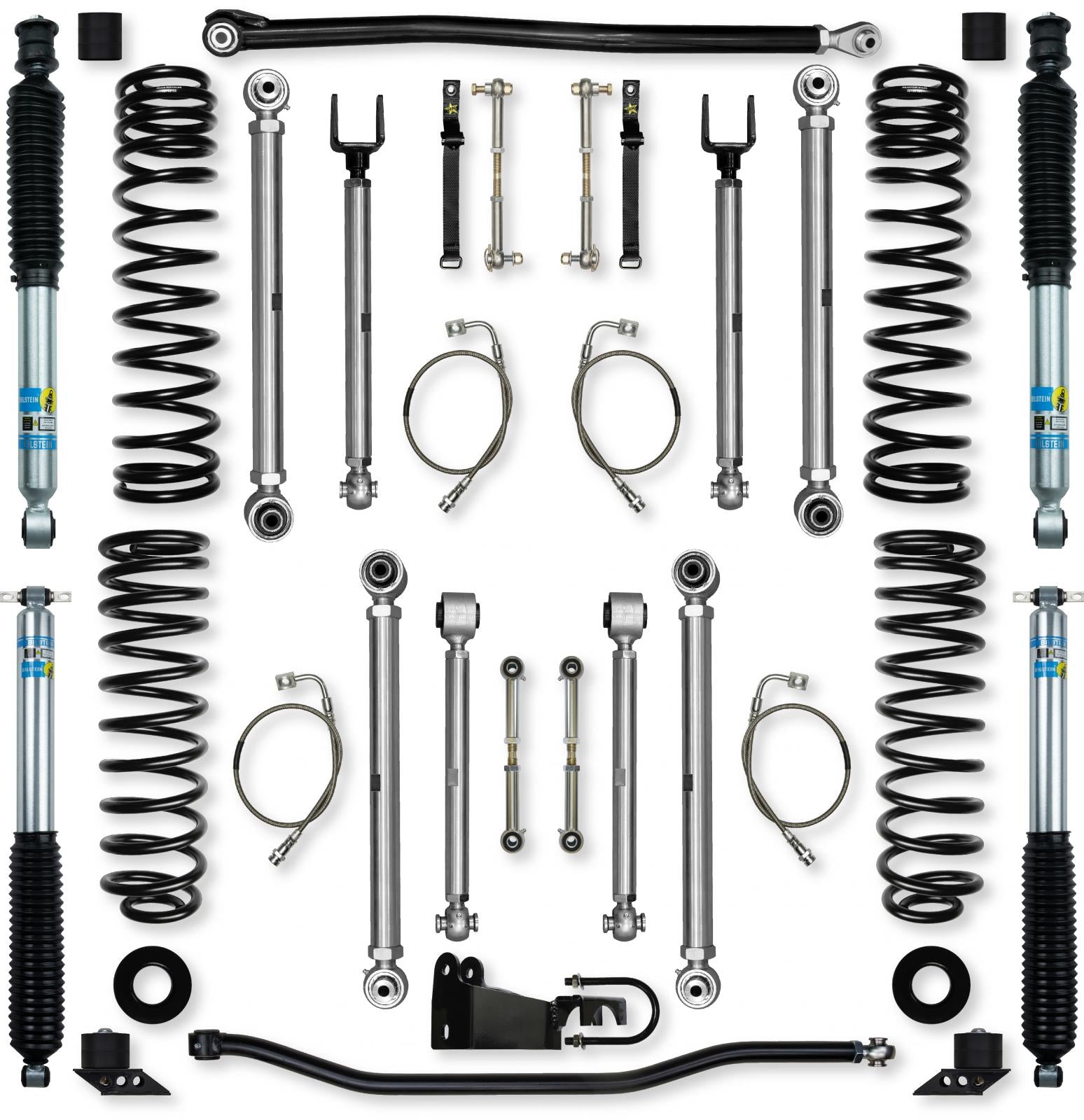 2.5 Inch X-Factor PRO Suspension System for Jeep Wrangler JKU With Bilstein Shocks Rock Krawler