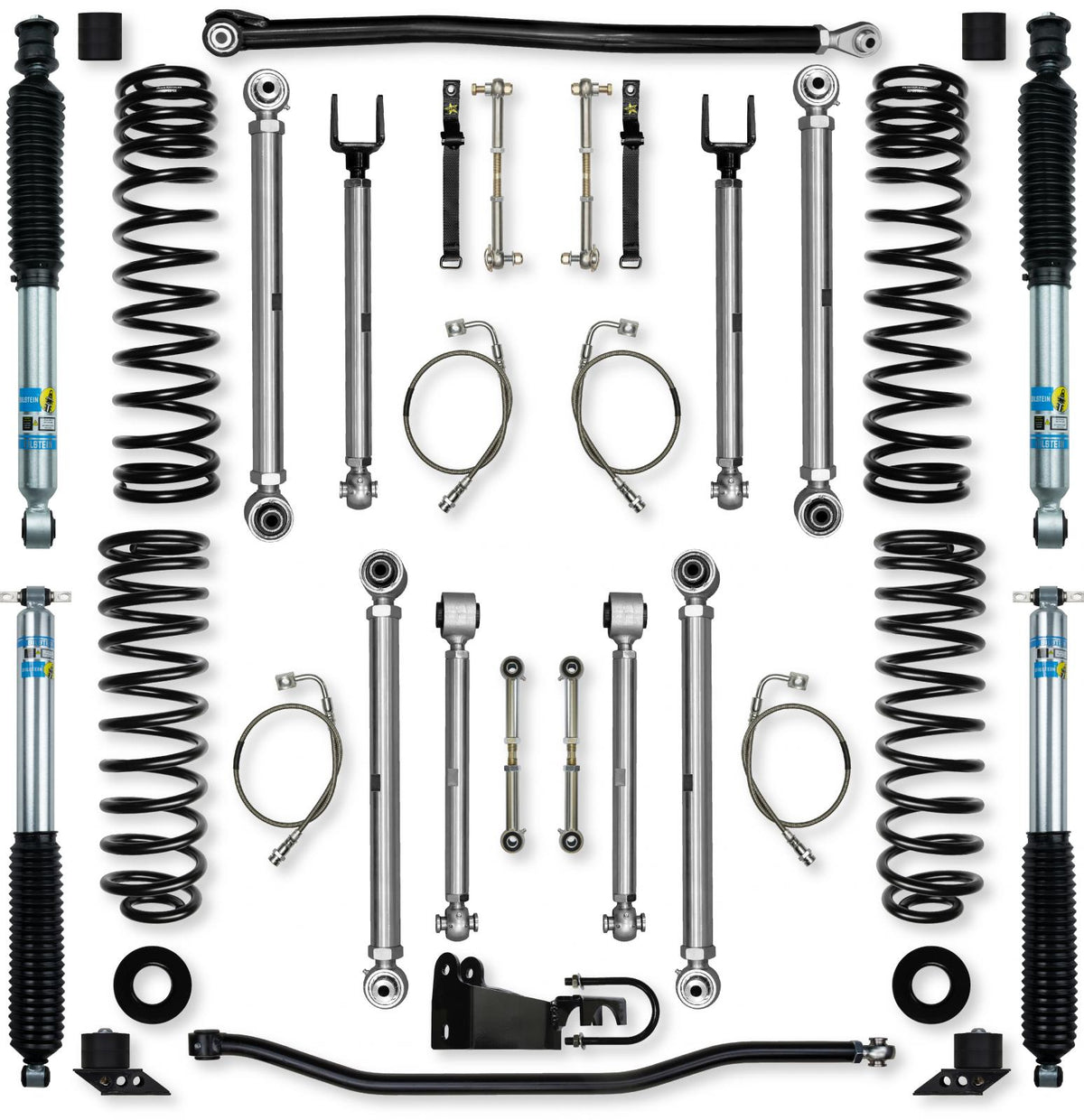 2.5 Inch X-Factor Pro Elite Suspension System for Jeep Wrangler JKU With Bilstein Shocks Rock Krawler