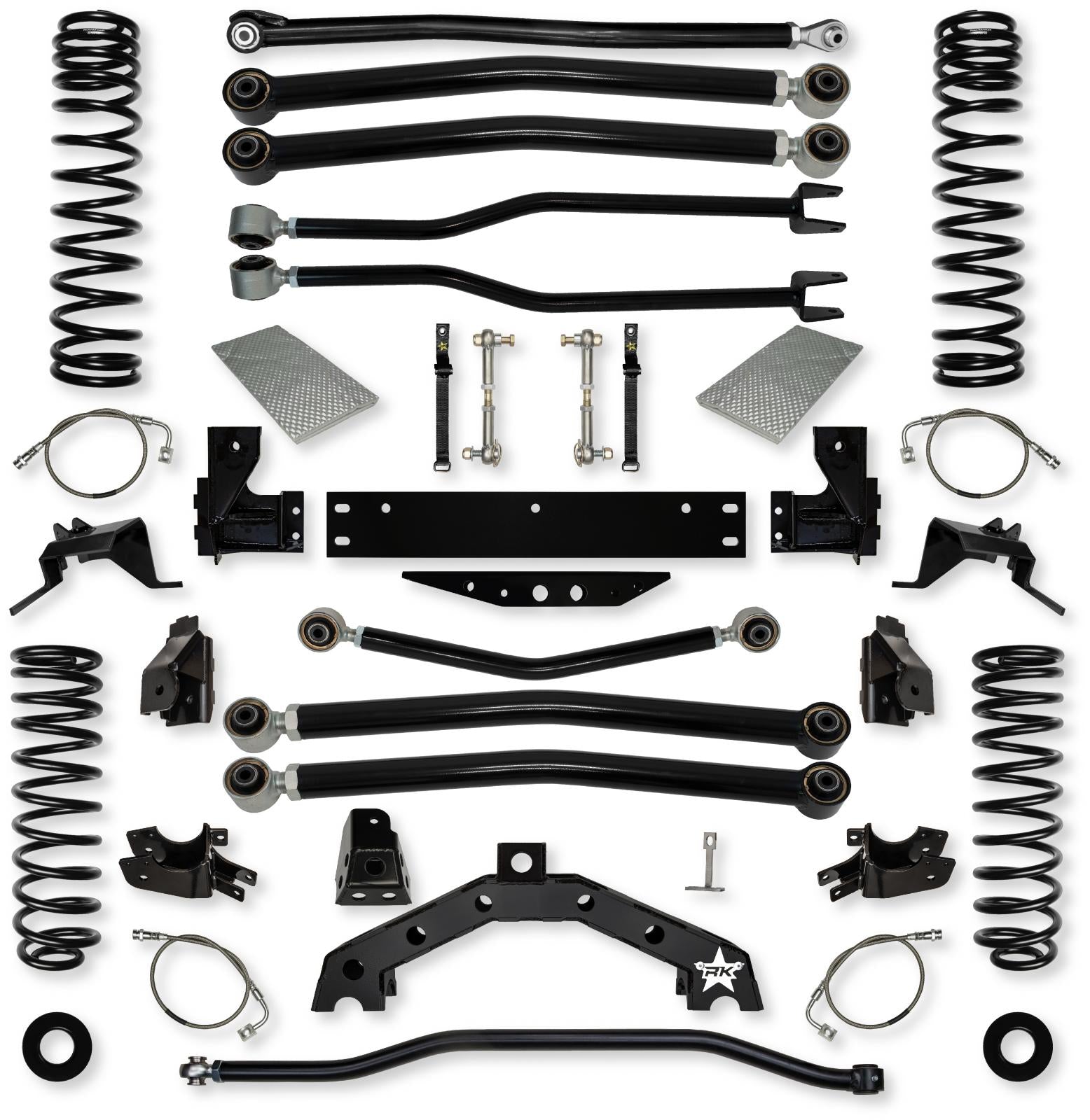3.5 Inch Adventure X Long-Arm Suspension System for Jeep Wrangler JK With No Shocks Rock Krawler