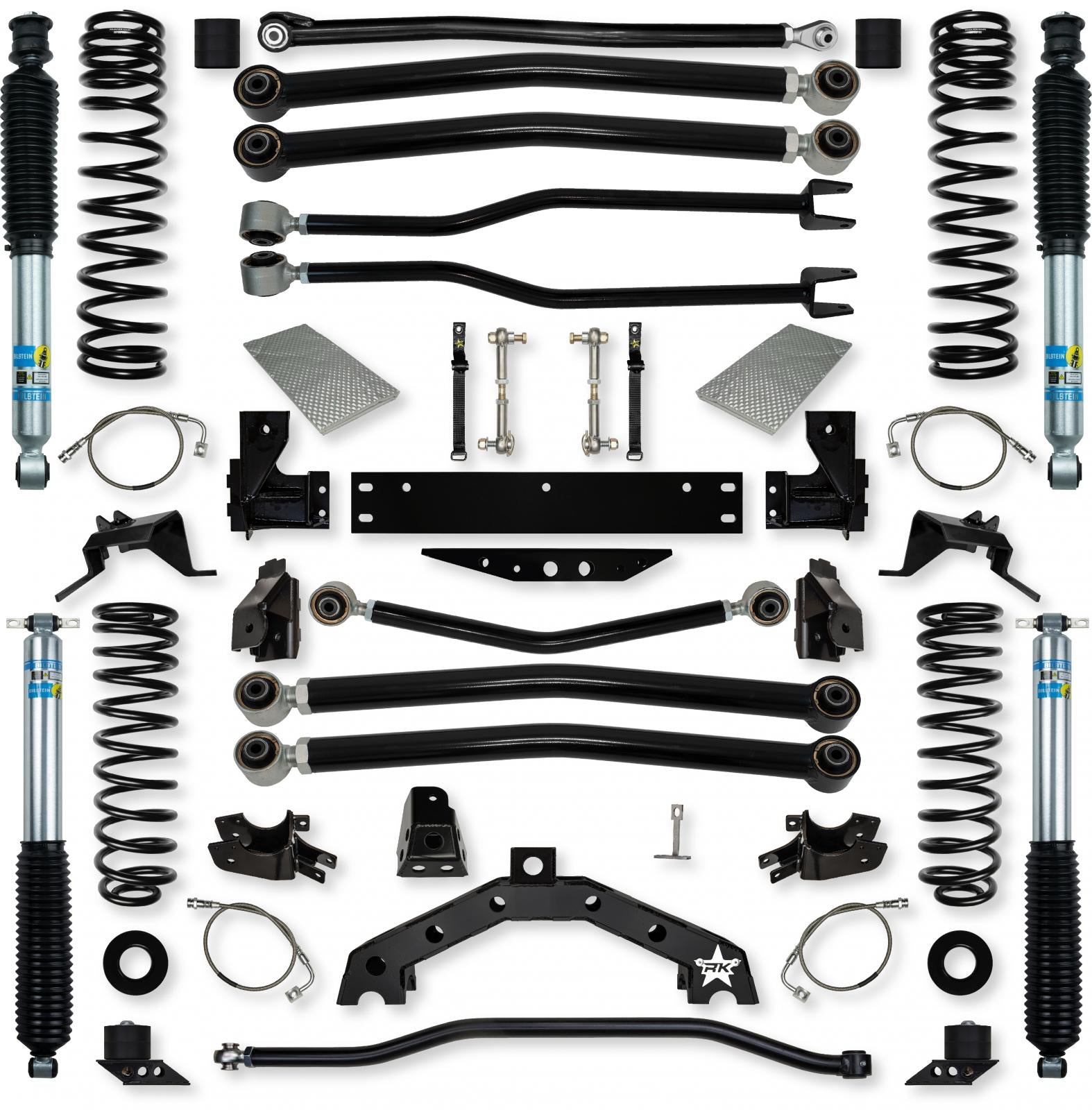 3.5 Inch Adventure X Long-Arm Suspension System for Jeep Wrangler JKU With Bilstein Shocks Rock Krawler