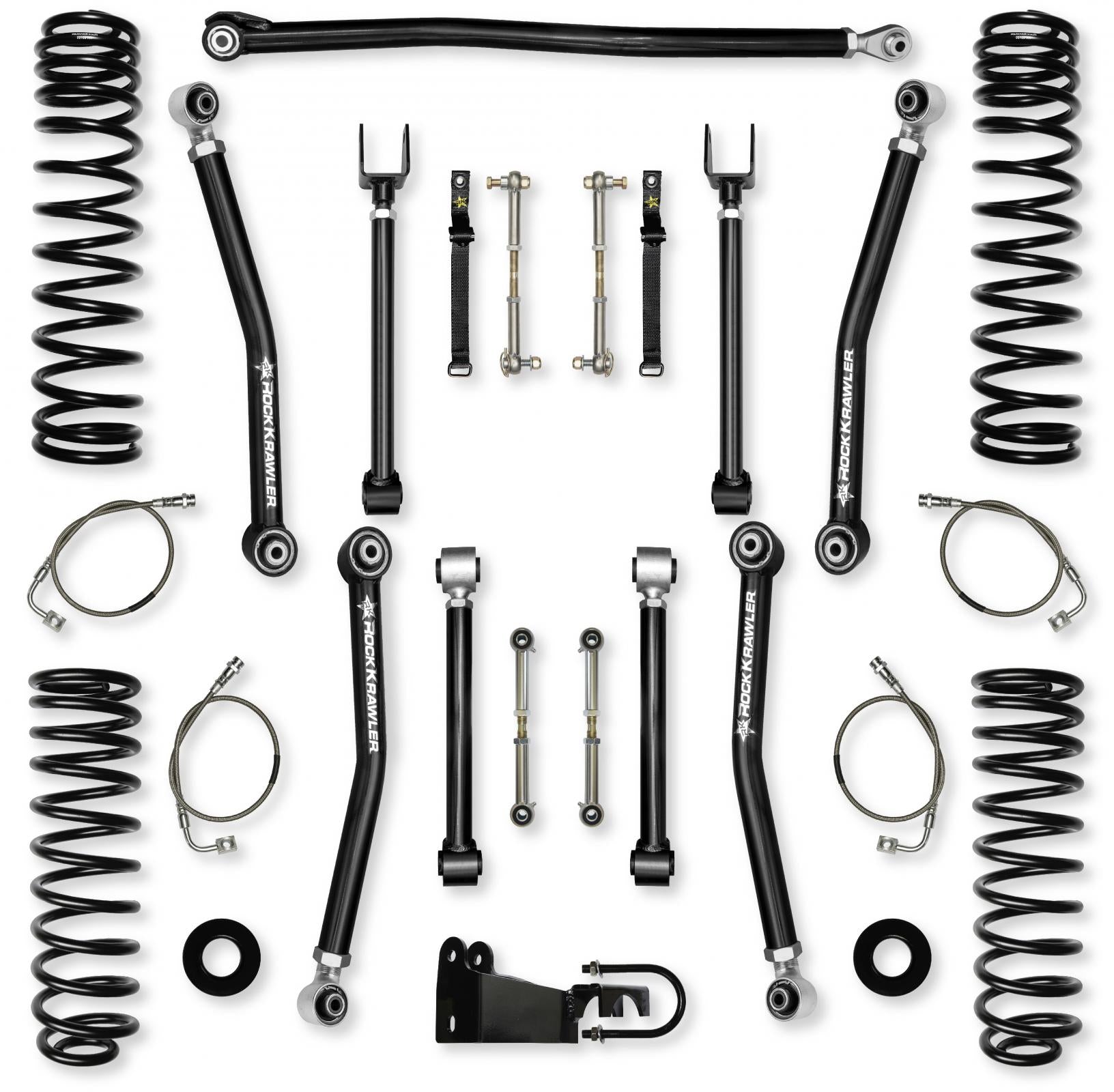 3.5 Inch Adventure X Suspension System for Jeep Wrangler JK With No Shocks Rock Krawler